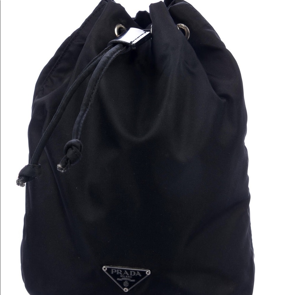 100% Authentic Prada Tessuto Drawstring Pouch Bag - image 7